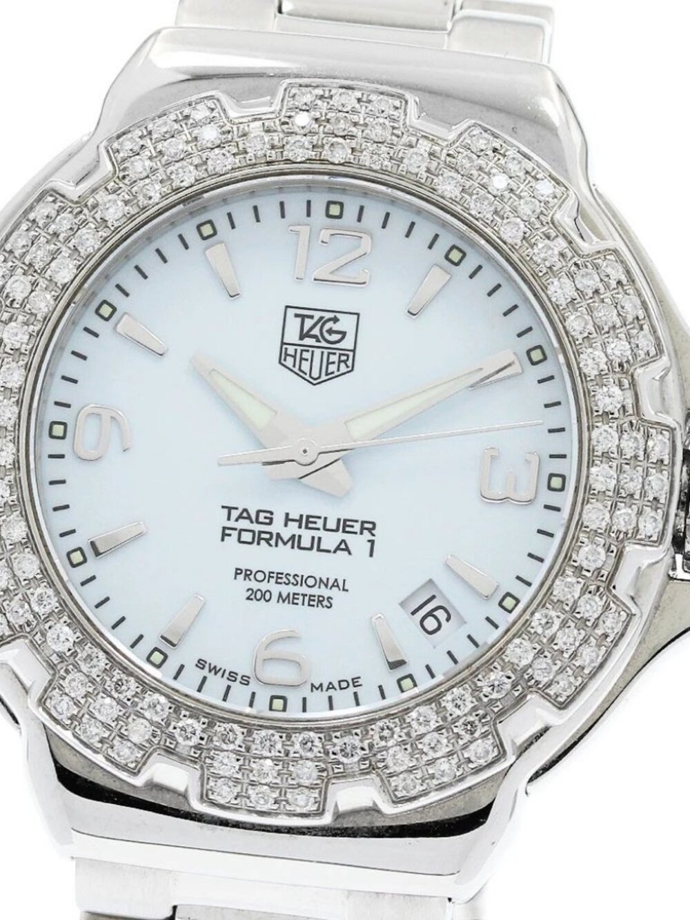 TAG HEUER Formula 1 WAC1215-0 date diamond bezel Quartz Ladies Watch_960574